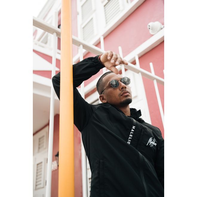 Afbeelding van Malelions Windbreaker Black White