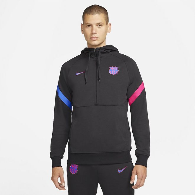Afbeelding van FC Barcelona Hooded Flee Set Black Hyper Royal