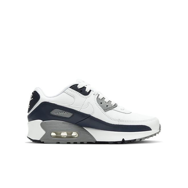 Afbeelding van Nike Air Max 90 Kids Leather White Grey