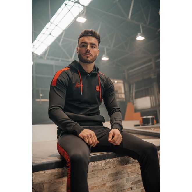Afbeelding van Malelions Sport Striker Hoodie Set Black Neon Red
