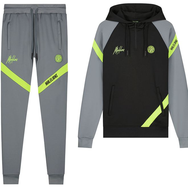 Afbeelding van Malelions Sport Pre-Match Hoodie Set Black Grey