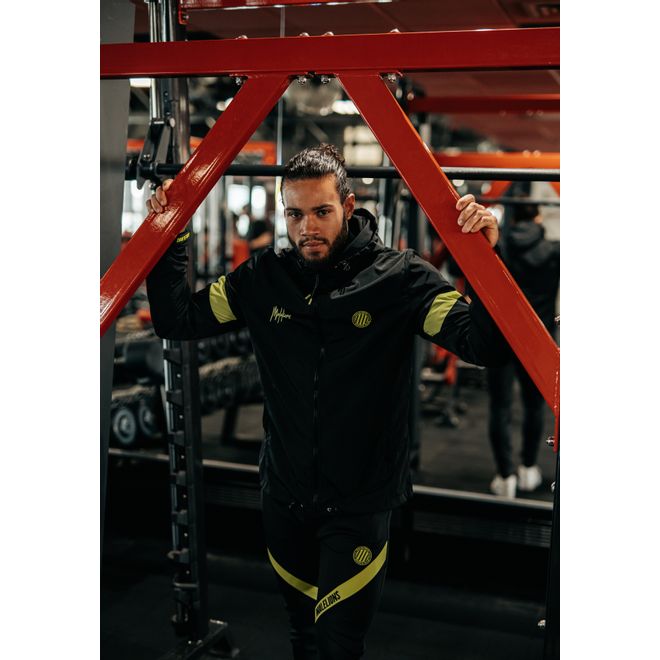 Afbeelding van Malelions Sport Pre-Match Quarterzip Tracksuit Black Neon Yellow