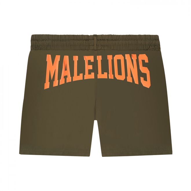 Afbeelding van Malelions Men Boxer T-Shirt + Short Set Army Orange