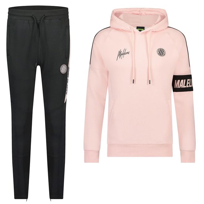 Afbeelding van Malelions Sport Coach Hoodie Set Pink Antra
