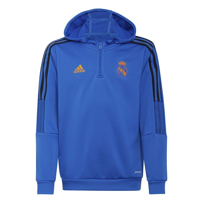 Afbeelding van Real Madrid Tiro 21 Hooded Trainingspak Kids Blue