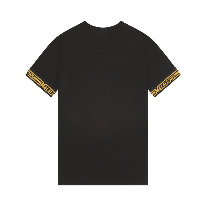 Afbeelding van Malelions Men Venetian T-Shirt + Short Set Black Gold