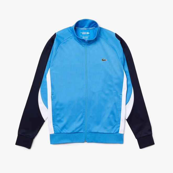 Afbeelding van Lacoste SPORT-tennissweatshirt heren classic fit met rits Blauw