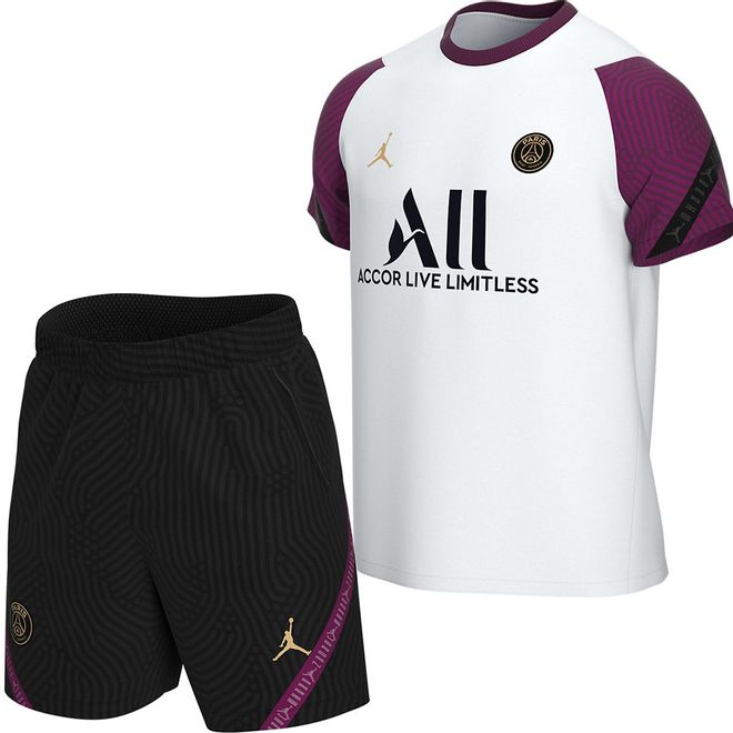 Afbeelding van PSG Strike Short Set White Bordeaux