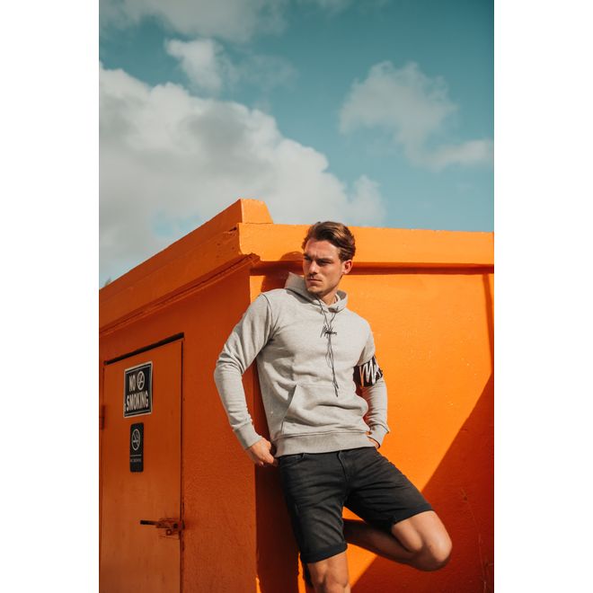 Afbeelding van Malelions Captain Hoodie Grey Melange