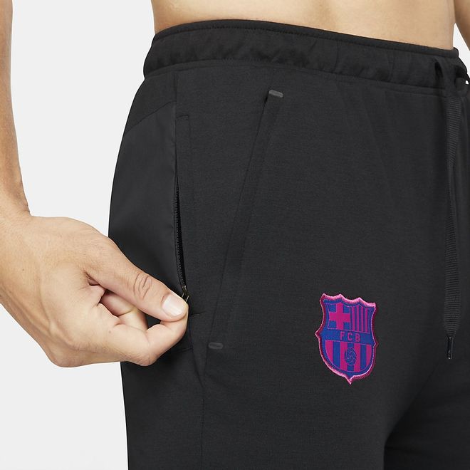 Afbeelding van FC Barcelona Hooded Flee Set Black Hyper Royal
