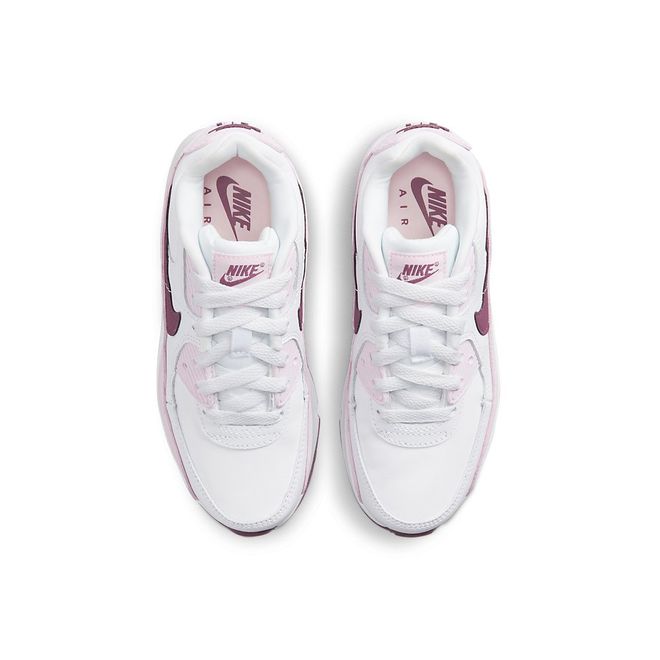 Afbeelding van Nike Air Max 90 Leather Little Kids White Pink Foam