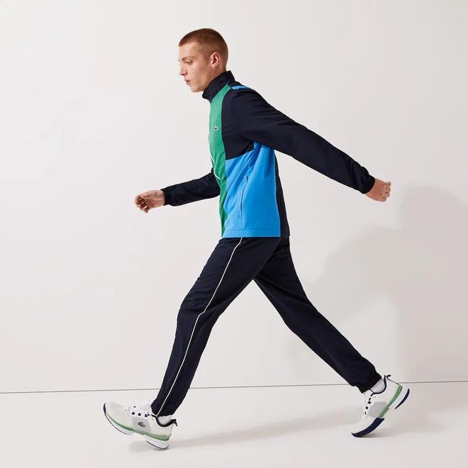 Afbeelding van Lacoste Sport Trainingspak Block Blue Green