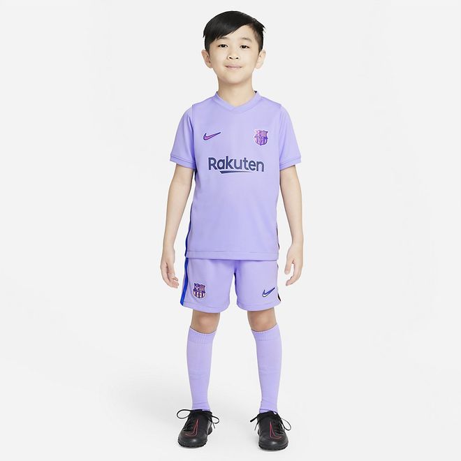 Afbeelding van FC Barcelona voetbal Tenue voor Kleuters 2021/22 Away Purple Pulse