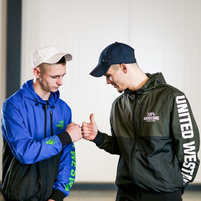 Afbeelding van 100% Hardcore Windbreaker Jack United Sport Black Army Green