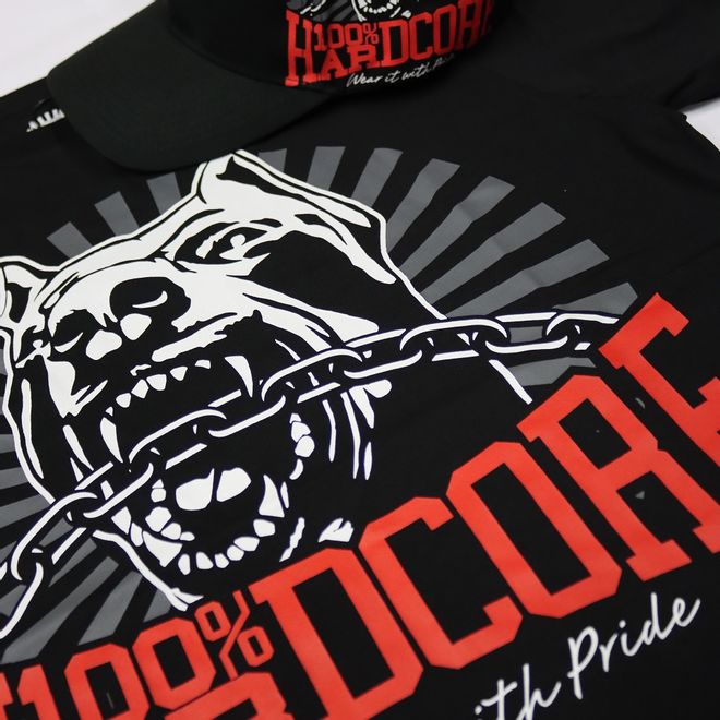 Afbeelding van 100% Hardcore T-Shirt Classic Black Red