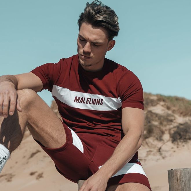 Afbeelding van Malelions Twinset Ueranium Sport Bordeaux White