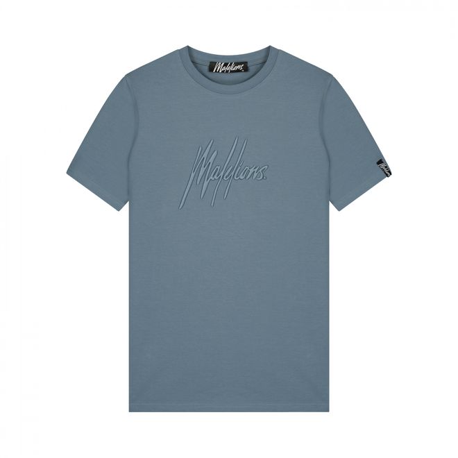 Afbeelding van Malelions Men Essentials T-Shirt + Short Set Vintage Blue