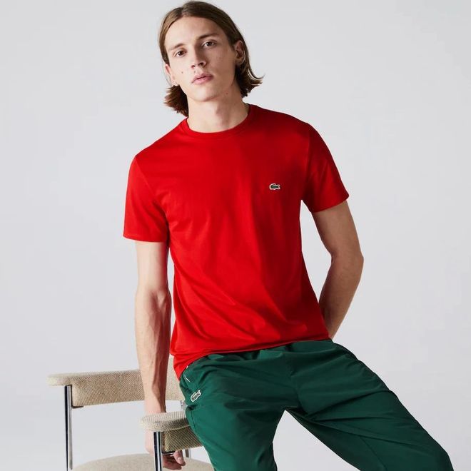 Afbeelding van Lacoste T-shirt met Ronde Hals Rouge