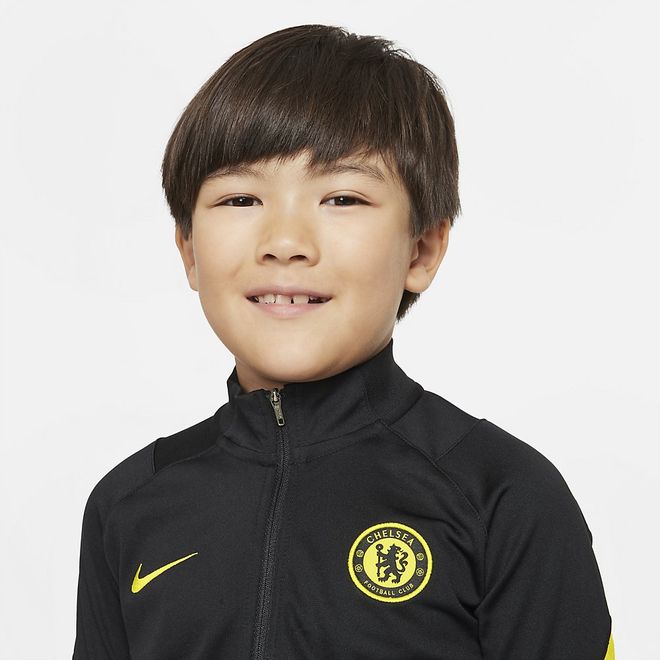 Afbeelding van Chelsea FC Strike voetbaltrainingspak met Dri-FIT voor kleuters Black Opti Yellow