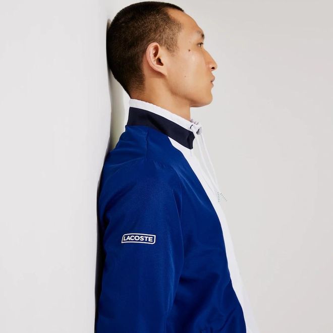 Afbeelding van Lacoste Sport Trainingspak Block White Green Navy