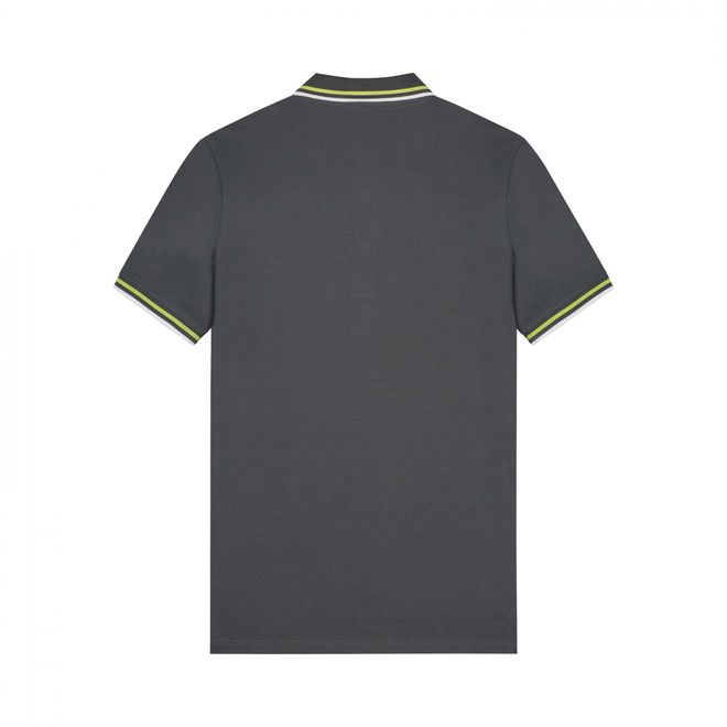 Afbeelding van Malelions Men Signature Polo Set Dark Slate Lime Vista Blue