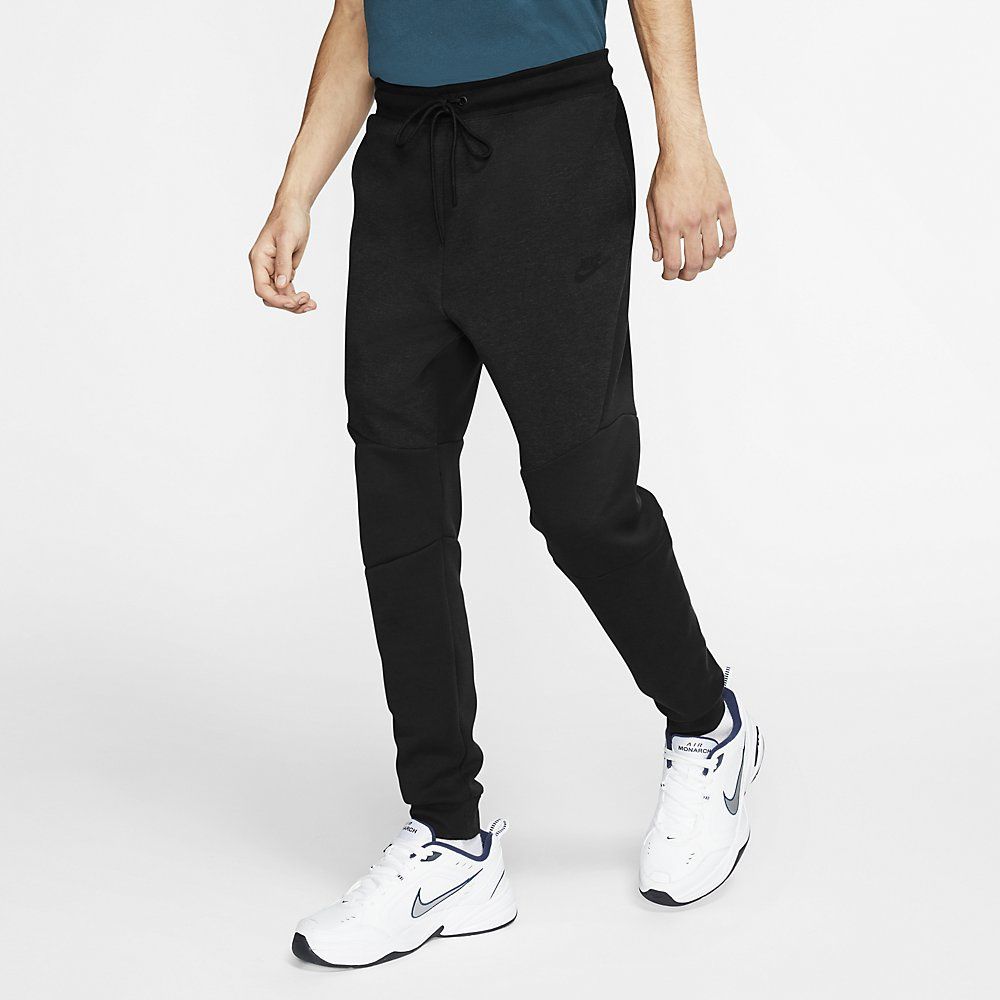 nike tech fleece bottoms black and grey