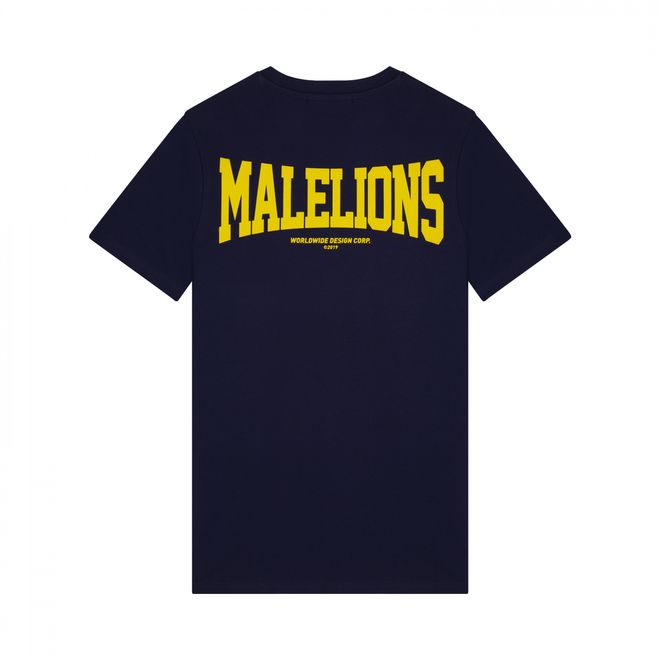 Afbeelding van Malelions Men Boxer T-Shirt + Short Set Navy Yellow