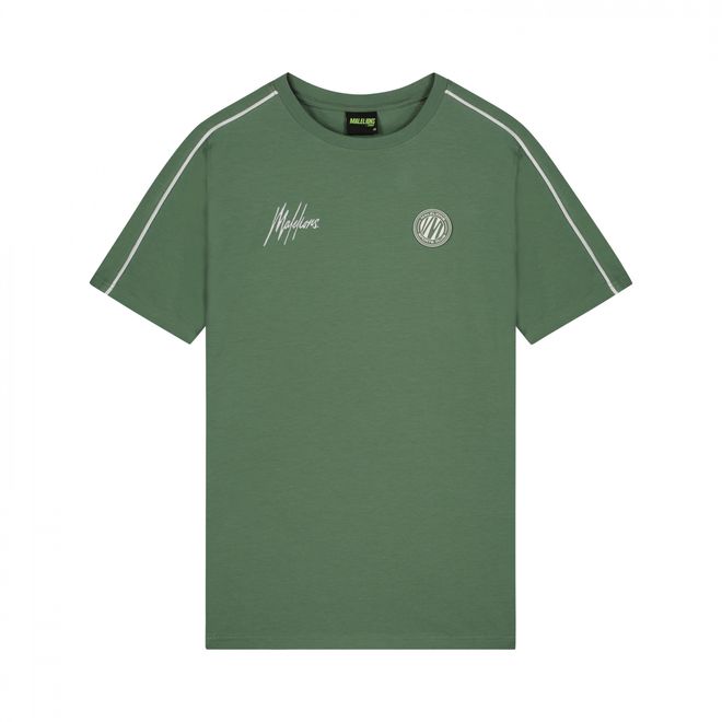 Afbeelding van Malelions Sport Coach T-Shirt + Short Set Army White