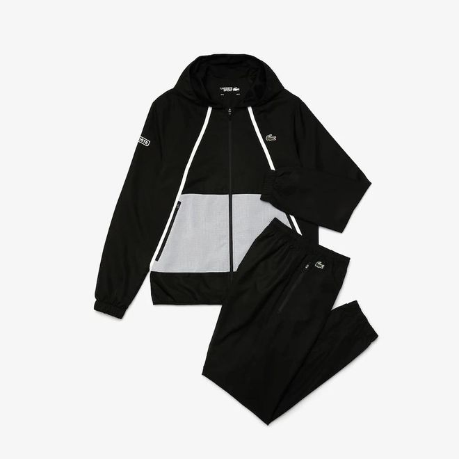 Afbeelding van Lacoste Sport Trainingspak Black White