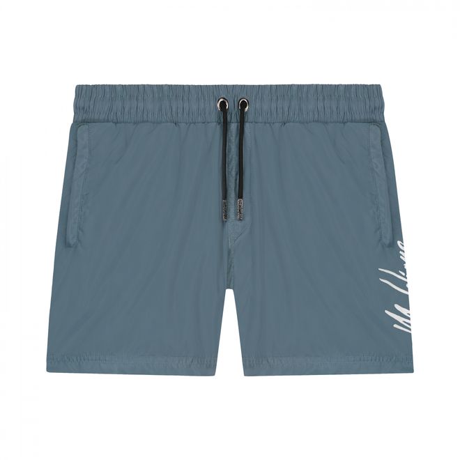 Afbeelding van Malelions Men Signature Polo Set Dark Slate Lime Vista Blue