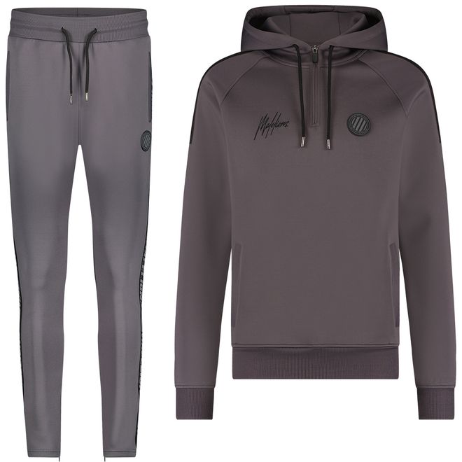 Afbeelding van Malelions Sport Striker Hoodie Set Antra Black
