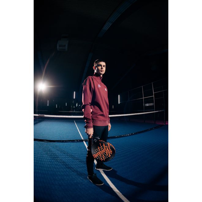 Afbeelding van Malelions Sport Striker Quarterzip Bordeaux Black