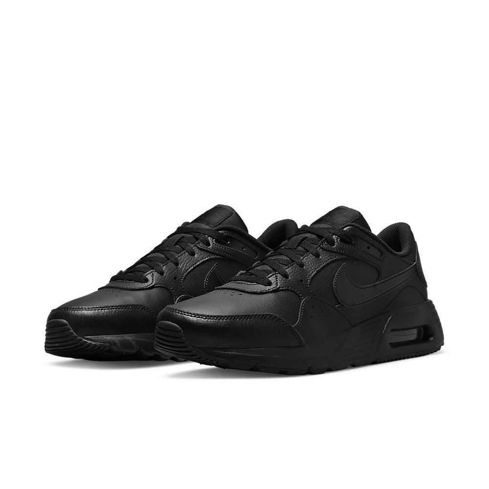 black nike leather sneakers