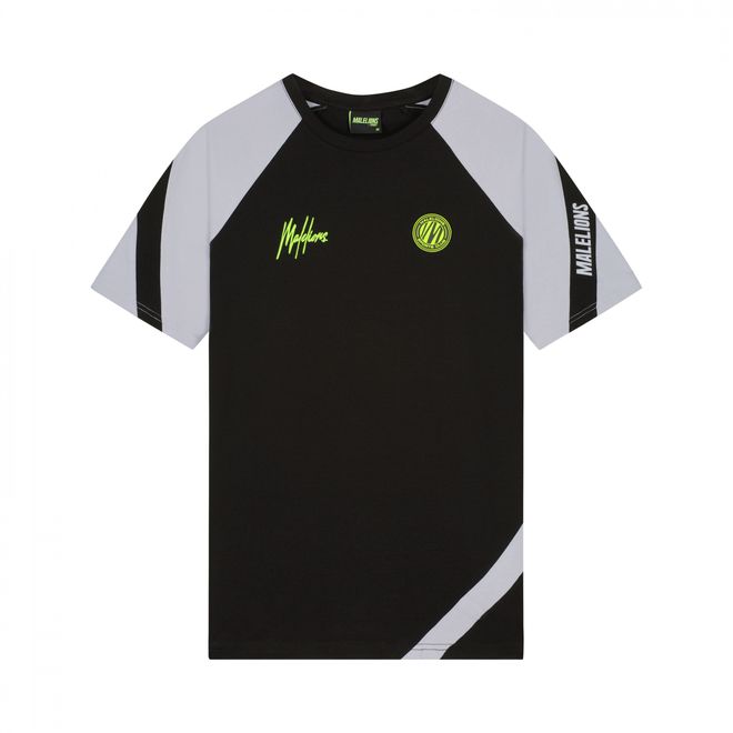 Afbeelding van Malelions Sport Pre-Match T-Shirt + Short Set Black Grey