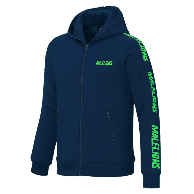 Afbeelding van Malelions Jorden Santos Tracksuit Navy Neon Green