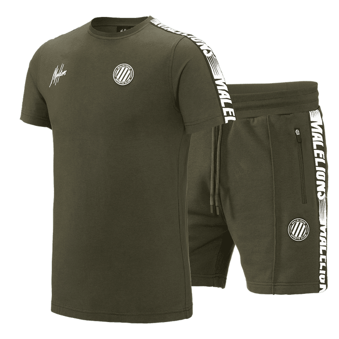 Afbeelding van Malelions Twinset Home kit Sport Army White