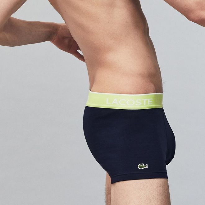 Afbeelding van Lacoste Set van 3 korte zwarte boxers Navy