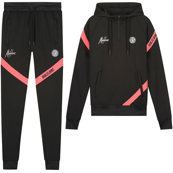 Afbeelding van Malelions Sport Pre-Match Hoodie Set Black Coral