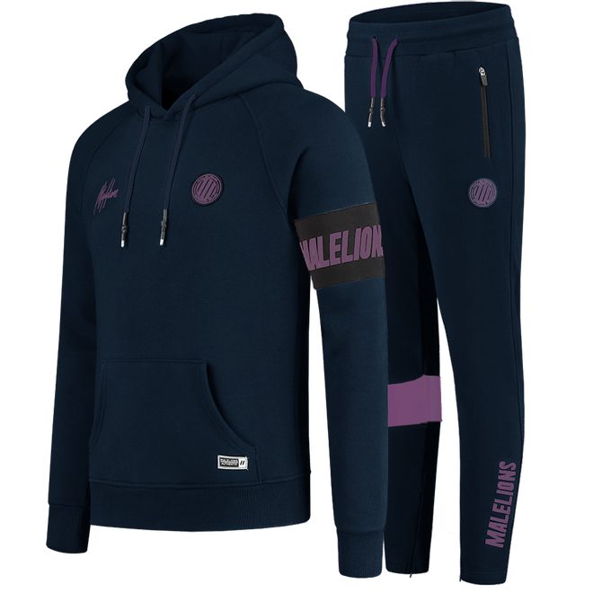 Afbeelding van Malelions Sport Captain Tracksuit Blue Navy