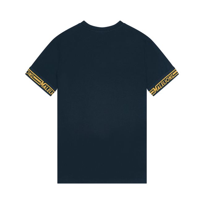 Afbeelding van Malelions Men Venetian T-Shirt + Short Set Navy Gold