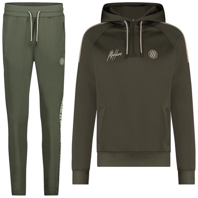Afbeelding van Malelions Sport Striker Hoodie Set Army Creme