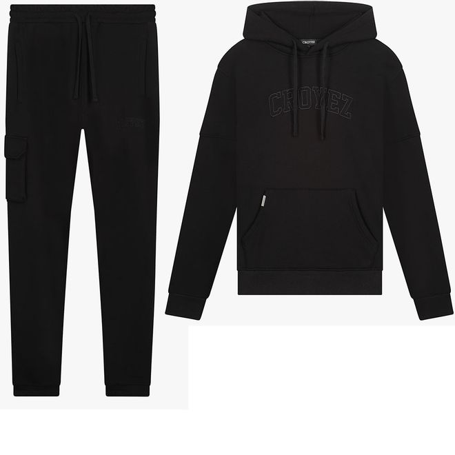 Afbeelding van Croyez Hoodie Tonal Set Black