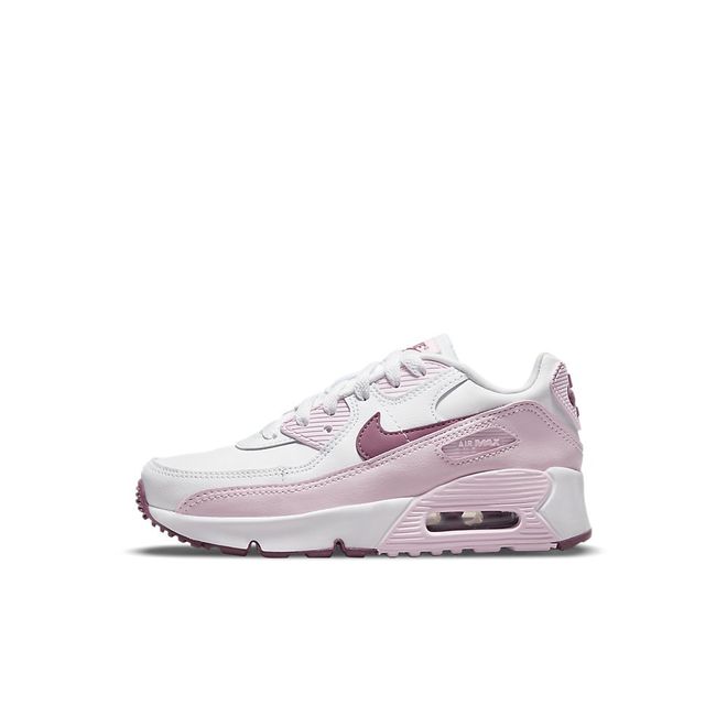 Afbeelding van Nike Air Max 90 Leather Little Kids White Pink Foam