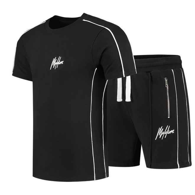 Afbeelding van Malelions Sport Thies Summer Set Black White