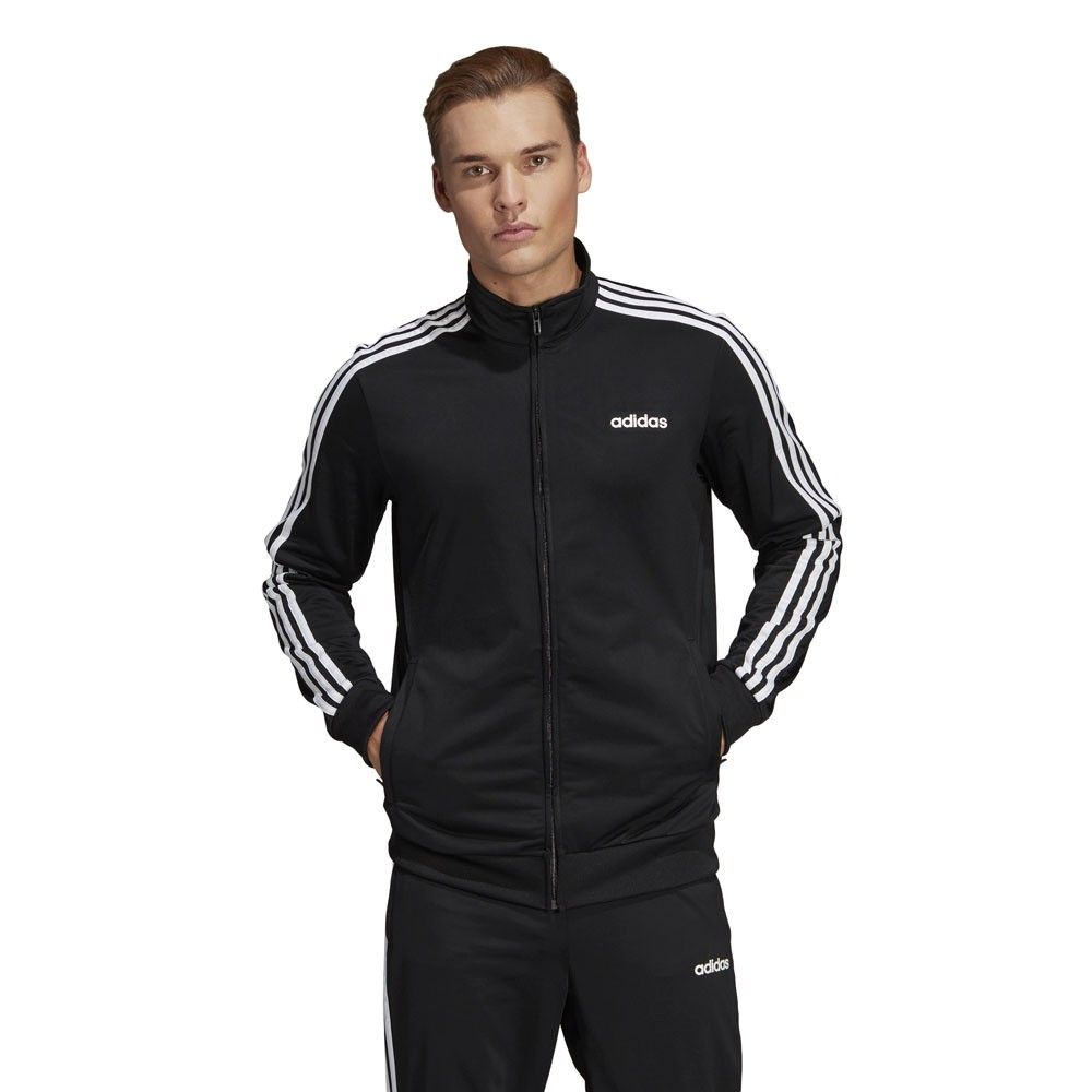 Adidas Essentials 3 Stripes Trainingspak Zwart Adidas Essentials 3 Stripes Trainingspak Zwart