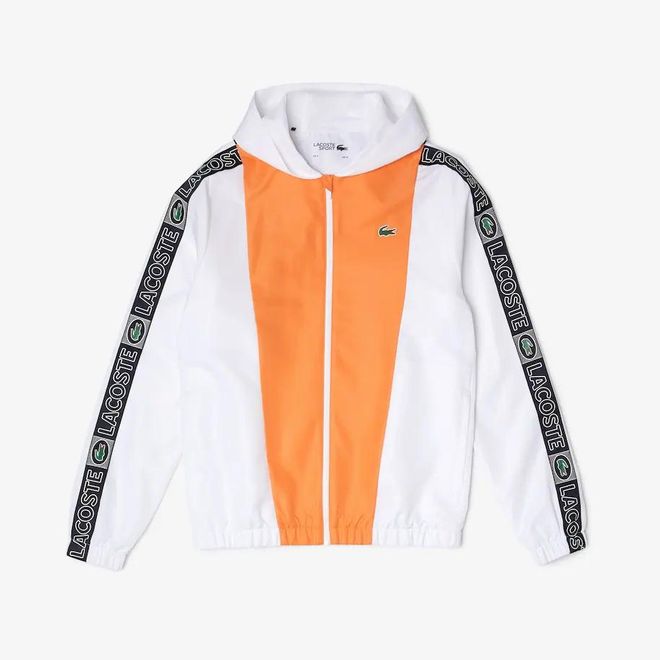 Afbeelding van Lacoste Sport Trainingspak Block White Orange