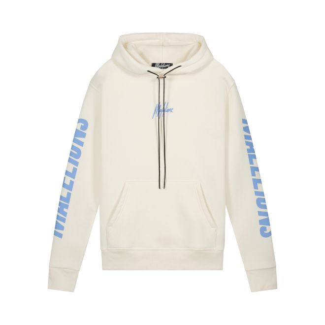 Afbeelding van Malelions Men Lective Hoodie Off-White