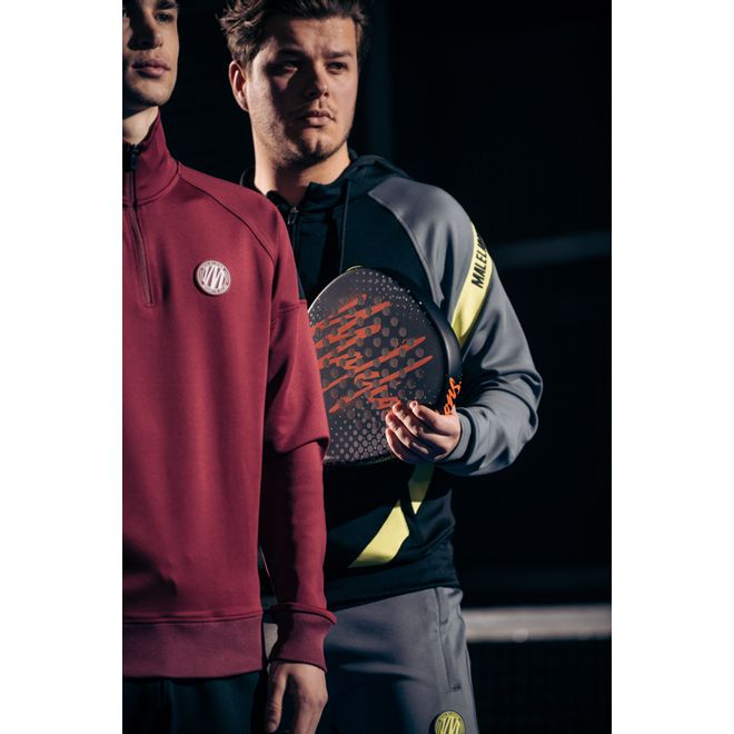 Afbeelding van Malelions Sport Striker Quarterzip Bordeaux Black