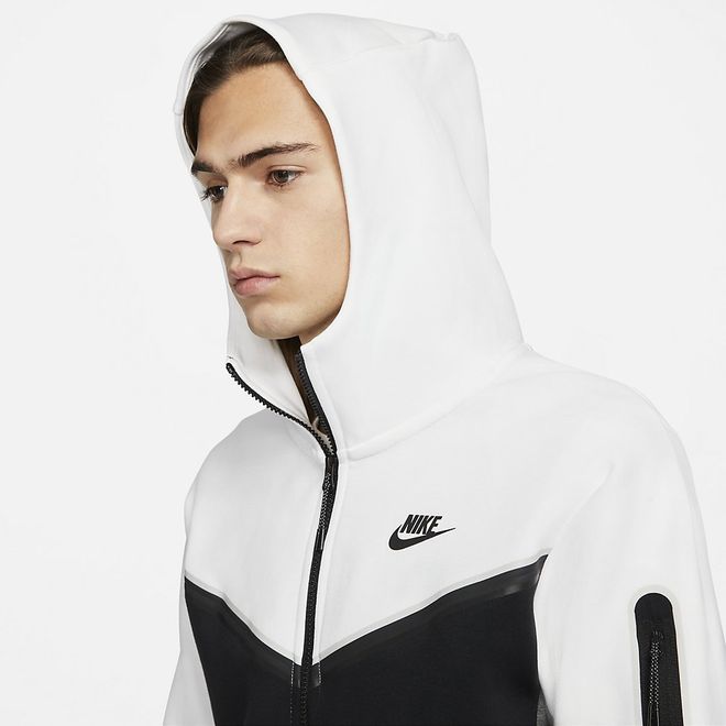 Afbeelding van Nike Sportswear Tech Fleece Hoodie White Black Carbon