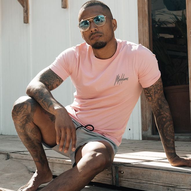 Afbeelding van Malelions Shirt Francisco Pink Matt Grey